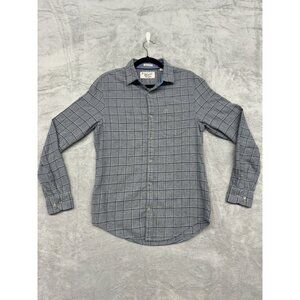 PENGUIN HERITAGE SLIM FIT MENS GREY POCKET FLANNEL BUTTON UP SHIRT